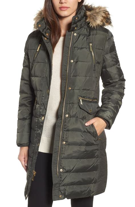 michael kors parka nordstrom|Michael Kors Faux Shearling Collar Parka .